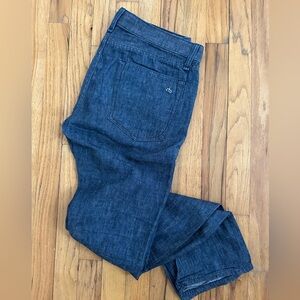 Rag & Bone Men's Lightweight Straight Jeans in Dark Blue 32 Linen Feel.